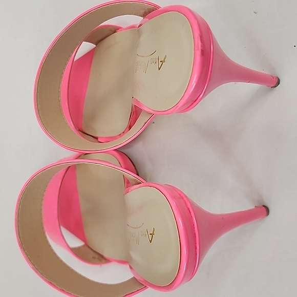 Anne Michelle Neon Pink Mule Heels, Size 7 - Picture 4 of 9